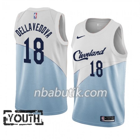 NBA Børn Trøje Cleveland Cavaliers Matthew Dellavedova 18 2018-19 Nike Blå Hvid Swingman NBA Børn Trøje Cleveland Cavaliers Matthew Dellavedova 18 2018-19 Nike Blå Hvid Swingman